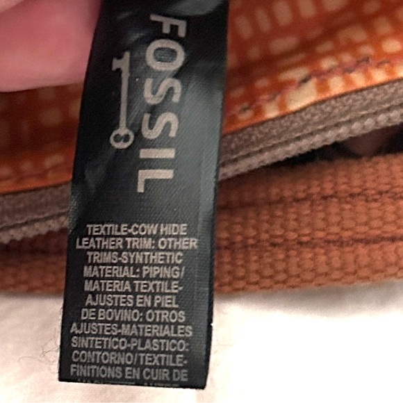 FOSSIL ladybug print coated canvas crossbody bag purse - Picture 10 of 10